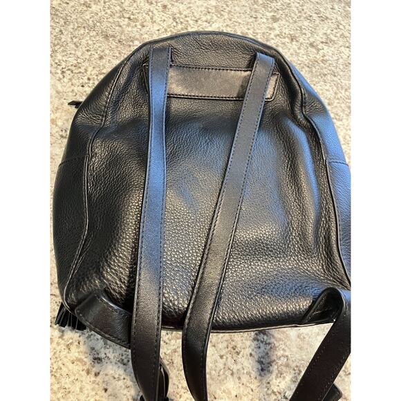 KATE SPADE NICOLE LARCHMONT AVE BACKPACK BLACK LEATHER TRAVEL SCHOOL BAG - Picture 4 of 12